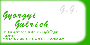 gyorgyi gulrich business card